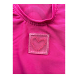 Agatha Ruiz One Piece Swimsuit Solid Color With Fuchsia Print For Baby Girl
