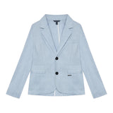 Guess Plain Jacket With Buttons And Logo Light Blue For Boys