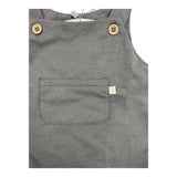 Bamboom+Babies Solid Color Romper with Pocket Grey for Newborn