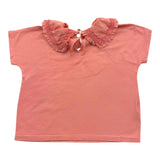 Zhoe &amp; Tobiah Solid Color Coral Collar Baby Girl T-Shirt