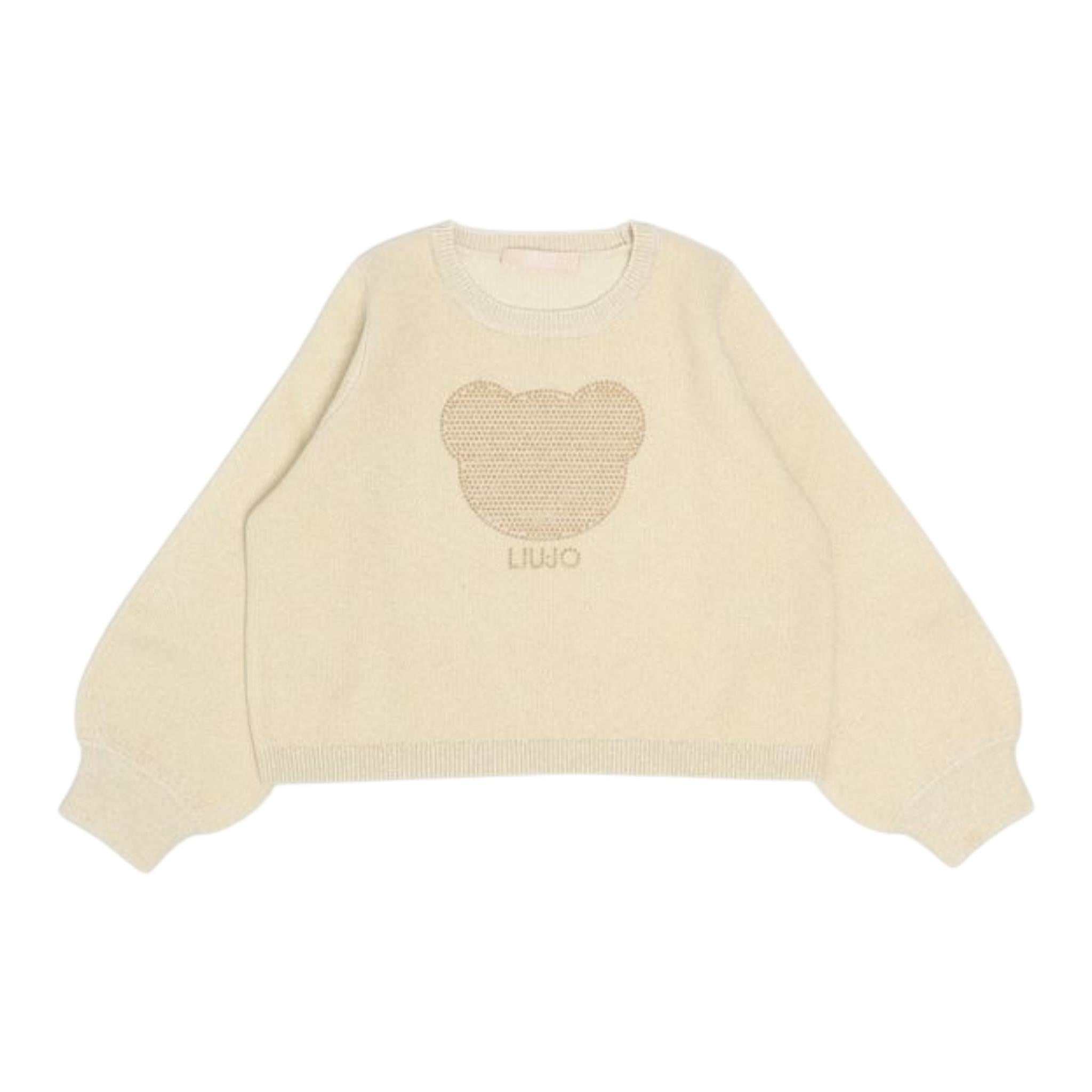 LIU JO maglia girocollo tinta unita lurex Oro per Bambina KF4075XX ORO LIU JO 