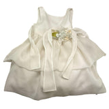 La Stupenderia Ceremonial Dress Giromanic Solid Color With Ivory Applique For Girls