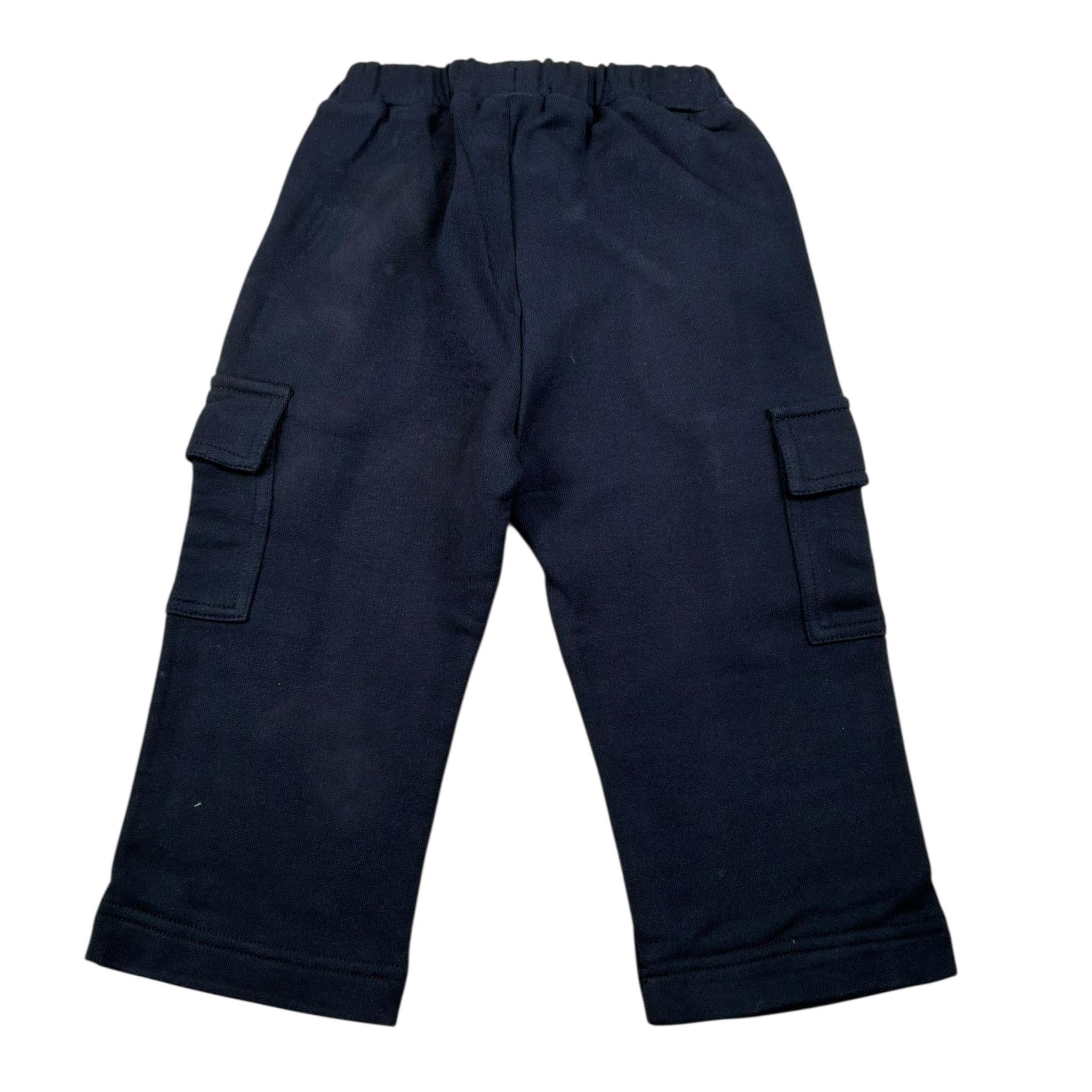 Il Gufo Pantalone Tuta Tinta Unita con Tasconi per Neonato P25PL436M0116 BLU IL GUFO 