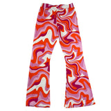 Saint Barth Flared Trousers Multicolor Print Fantasy For Girls