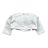 Illiana Coprispalle Tinta Unita con Fiocco per Neonata 521F BIANCO ILLIANA 