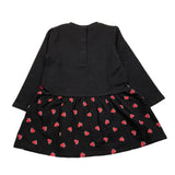 CANADA HOUSE abito manica lunga tinta unita stampa cuori Nero per Neonata 24461630 NERO CANADA HOUSE 