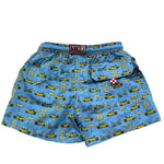 Saint Barth Costume Tinta Unita con Stampe Macchine per Bambino ROAD AZZURRO SAINT BARTH 