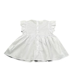 Sarabanda Camicia Tinta Unita con Balze per Bambina 0B358 BIANCO SARABANDA 