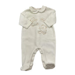 LE BEBE' tutina tinta unita con stampa Bianco per Neonata LBG5942 BIANCO LE BEBE' 