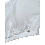 Please T-Shirt Tinta Unita con Elastico per Bambina MBC4030G72 BIANCO PLEASE 