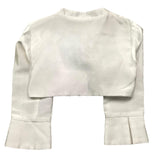 Mini Banda Solid Color White Shrug For Baby Girl