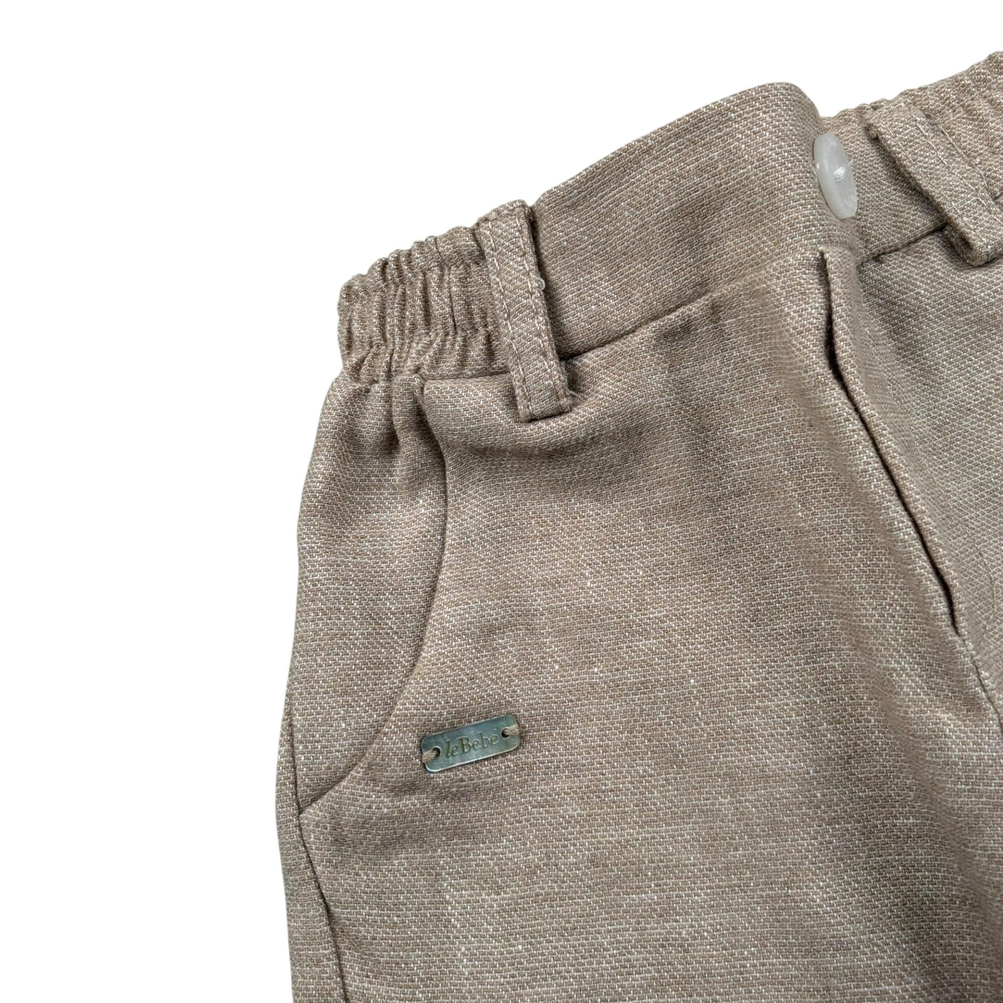Le Bebe' Bermuda Tinta Unita con Elastico In Vita per Neonato LBB4027 BEIGE LE BEBE' 