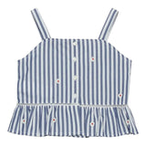 Max&Co. Top Tinta Unita con Fantasia A Righe per Bambina MX0120 BIANCO MAX&Co. 