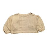 Play Up Closed Sweatshirt Solid Color Perforated Cream For Baby Girl
