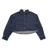 ASPESI camicia modello crop tinta unita in denim Blu per Bambina F24034CLJ0037 BLU ASPESI 