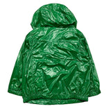 Freedomday Shiny Solid Color Jacket With Hood Green For Kids