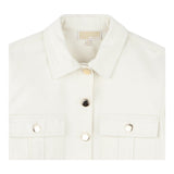 Michael Kors Giubbino Denim Tinta Unita con Applicazioni per Bambina R30293 CREMA MICHAEL KORS 
