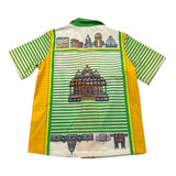 Patriot Half Sleeve Shirt Tricolor With Green Print For Newborn