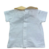 Le Bebe' T-Shirt Tinta Unita con Colletto per Neonata LBG6401 BIANCO LE BEBE' 