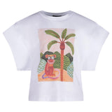 Fun &amp; Fun Plain Print T-Shirt White For Girls
