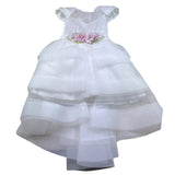 Modi Collezione Abito Cerimonia Tinta Unita per Bambina J4013P BIANCO MODI COLLEZIONE 