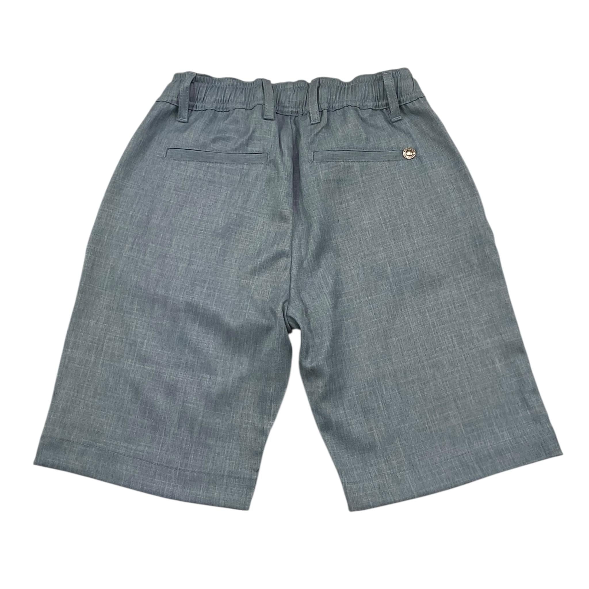 Please Bermuda Tinta Unita con Elastico In Vita per Bambino RE49130B73 AZZURRO PLEASE 