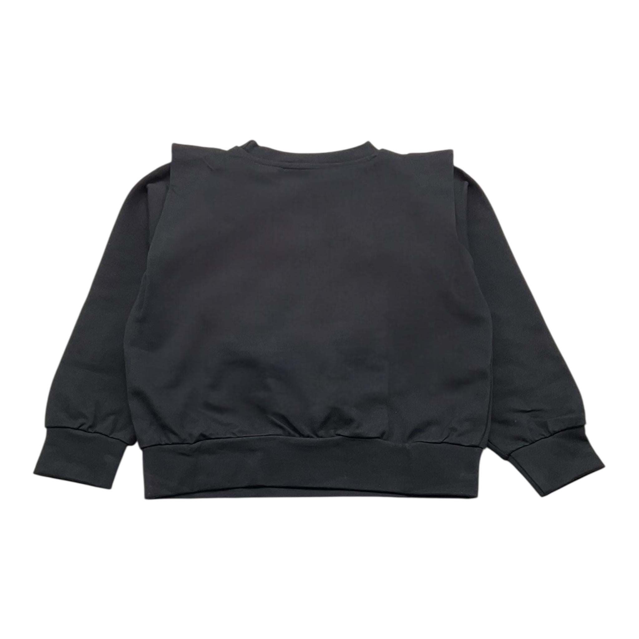 GAELLE felpa chiusa girocollo tinta unita con logo Nero per Bambina 2741F00414X NERO GAELLE 