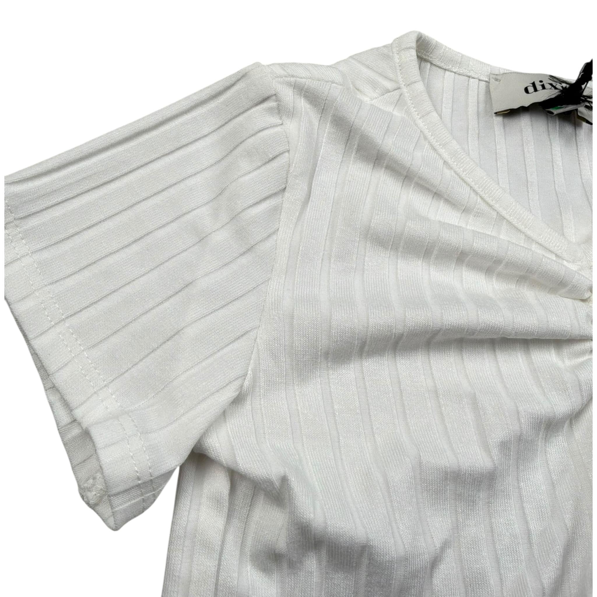 Dixie T-Shirt Tinta Unita Modello Crop per Bambina MBB4070G74 BIANCO DIXIE 