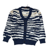Missoni Two-Tone Cardigan With Blue/White Pattern For Boys