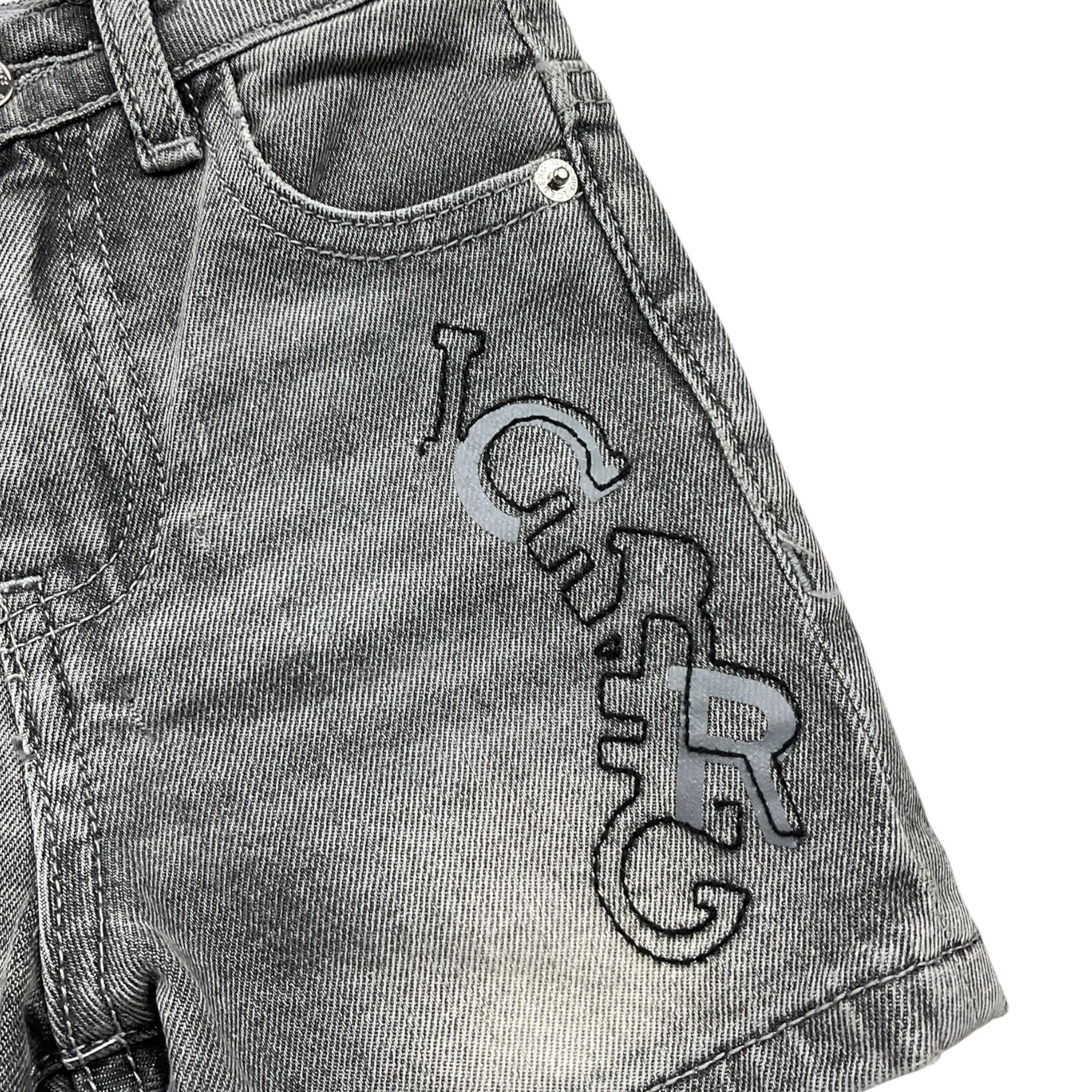Iceberg Bermuda Tinta Unita In Denim con Girovita Regolabile per Neonato BMICE5108B GRIGIO ICEBERG 