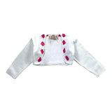 La Stupenderia Plain White Applique Shrug For Newborn Baby Girl