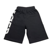 Iceberg Bermuda Shorts In Solid Color Tracksuit With Elastic Waist Black For Boys