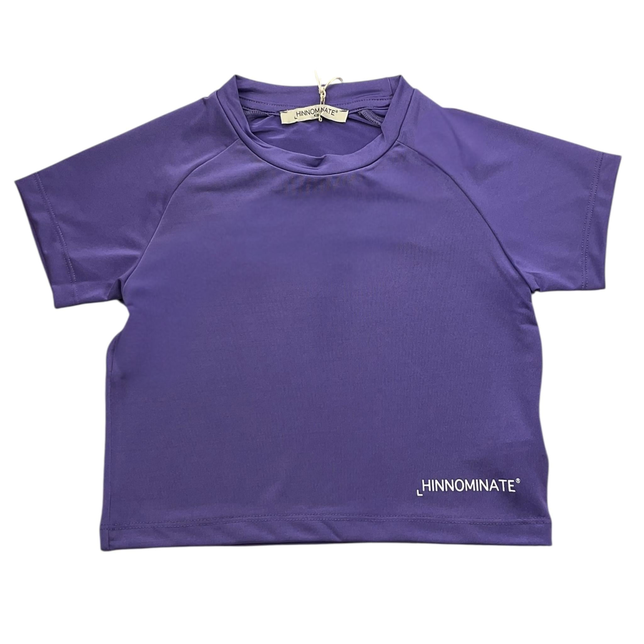 Hinnominate T-Shirt Girocollo Tinta Unita con Logo per Bambina 3646MY00214 VIOLA HINNOMINATE 