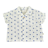 Teddy E Minou Camicia Tinta Unita con Stampa per Neonato E25CI010C4025 BIANCO TEDDY E MINOU 