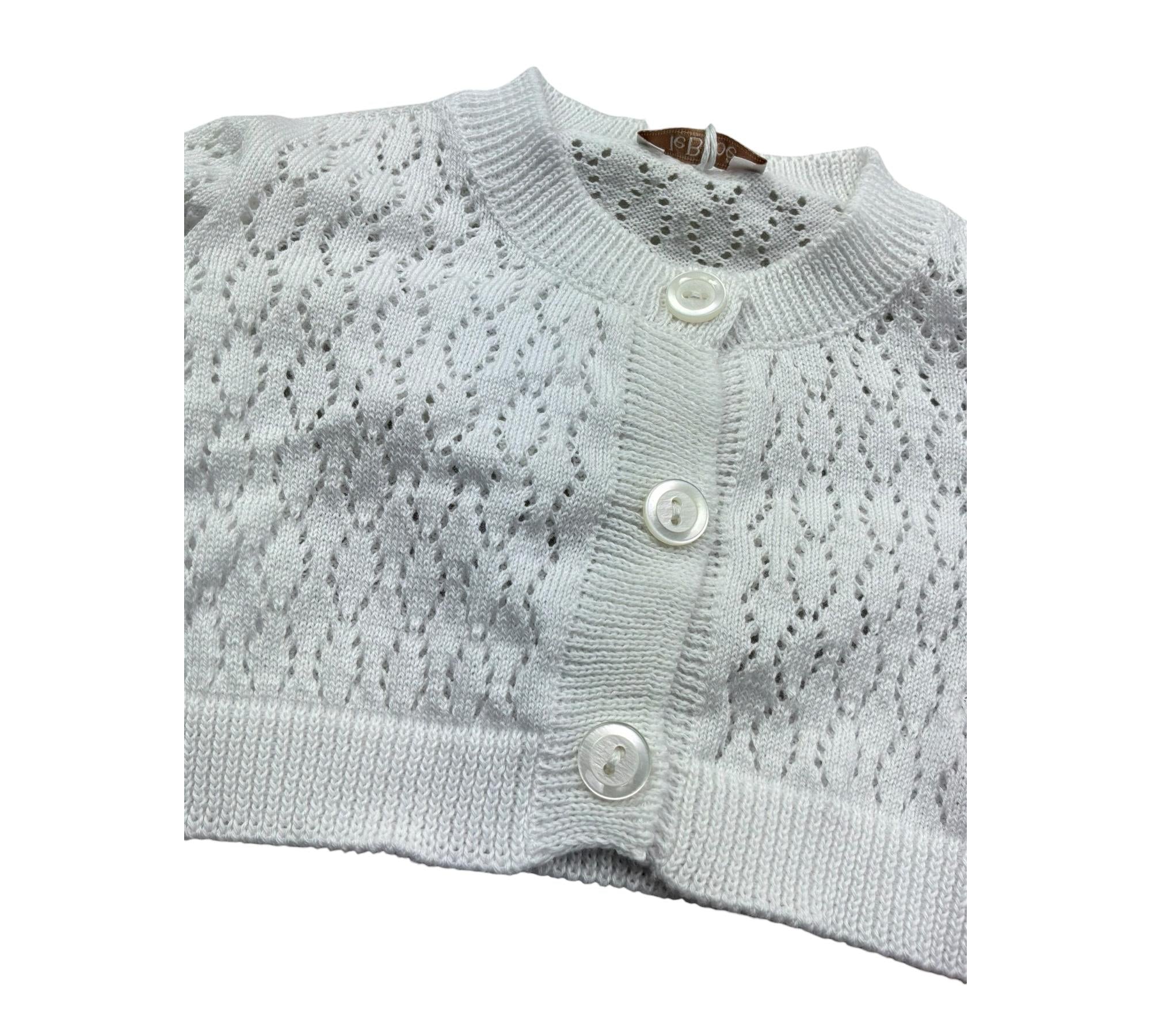 Le Bebe Coprispalle Tinta Unita Traforato per Neonata LBG6405 BIANCO LE BEBE 