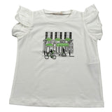 Liu Jo T-Shirt Girocollo Tinta Unita con Stampe per Neonata KA5084NX BIANCO LIU JO 