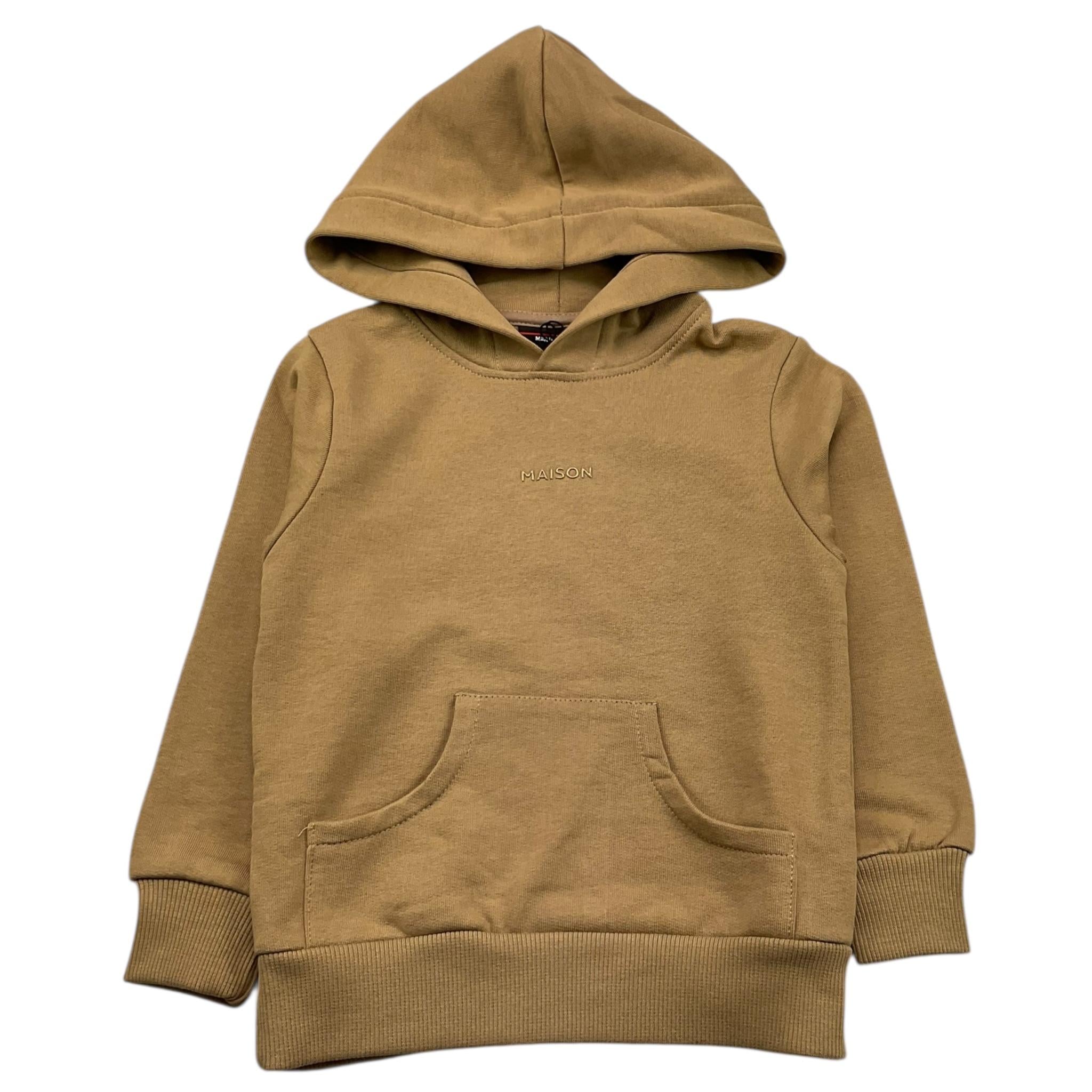 MAISON 9 PARIS felpa chiusa con cappuccio tinta unita con logo Biscotto per Bambino F70049 BISCOTTO MAISON 9 PARIS 