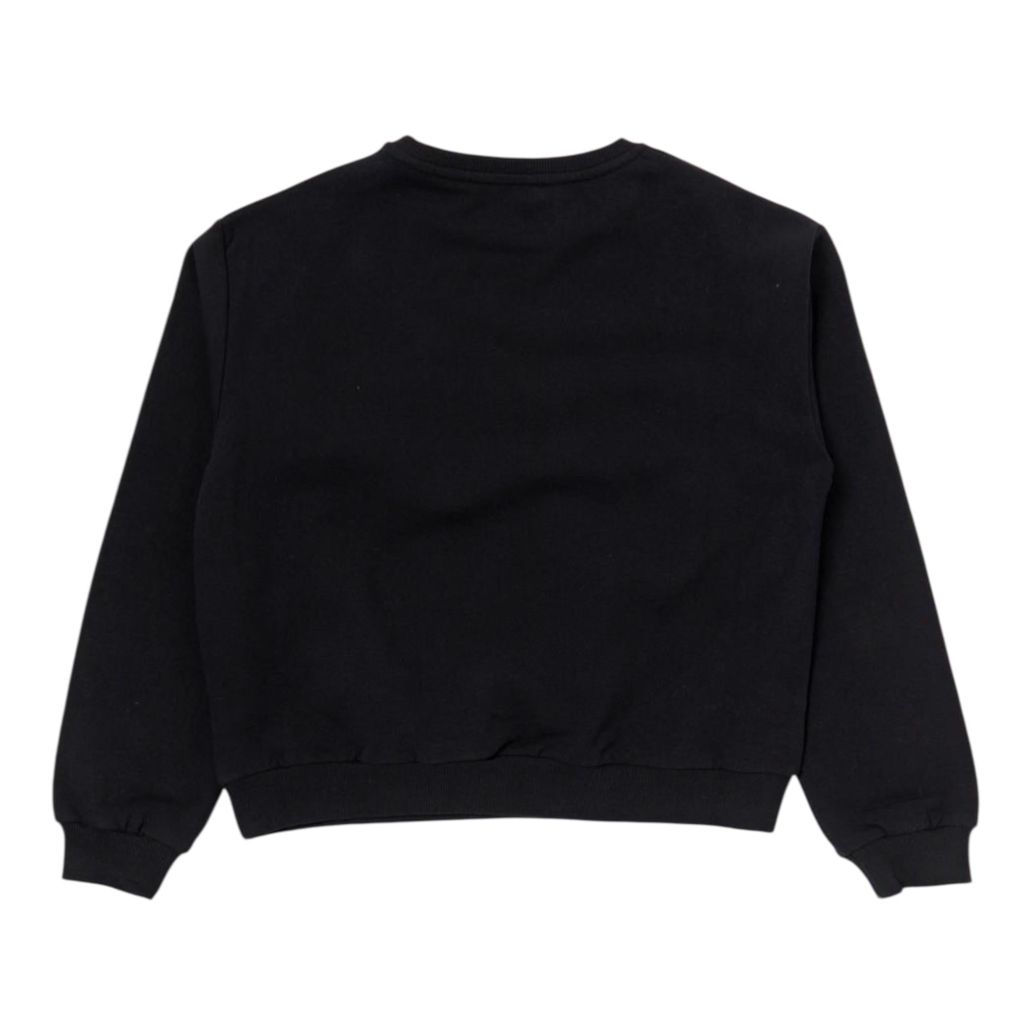 LIU JO felpa chiusa girocollo tinta unita cn brillantini Nero per Bambina GF3179X NERO LIU JO 