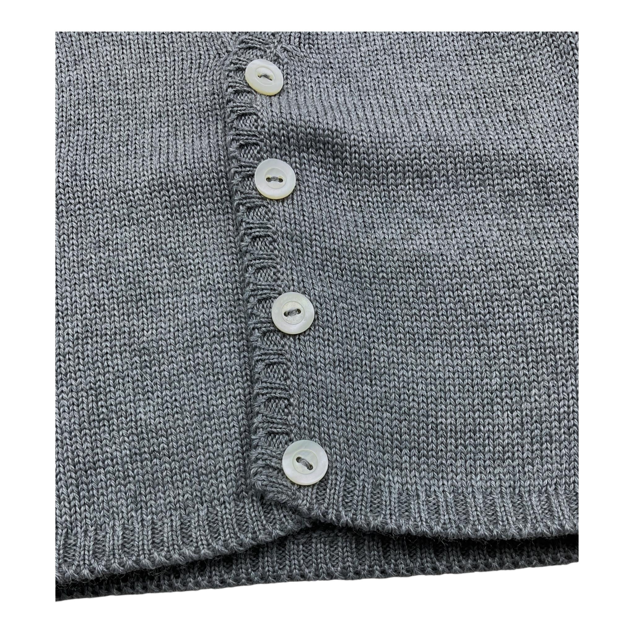 COLIBRI gilet tinta unita in maglia Grigio per Neonato 9MGILET GRIGIO COLIBRI 