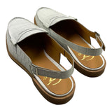Gallucci Moccasin Open Model Solid Color White For Girls