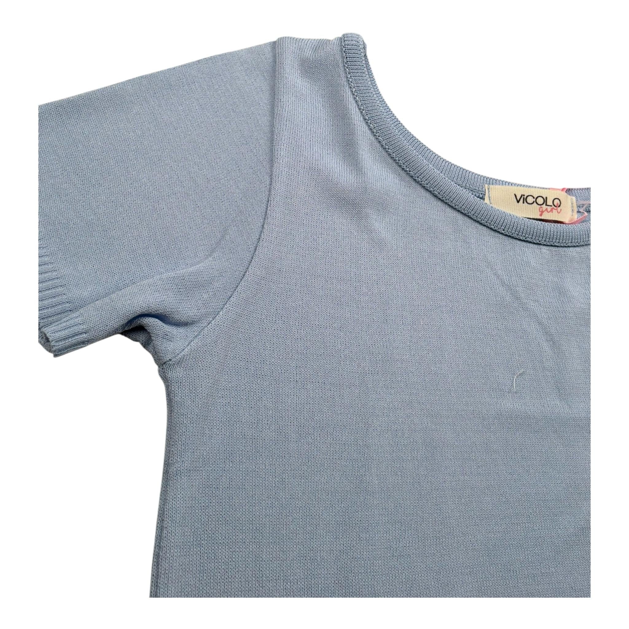 Vicolo T-Shirt Girocollo Tinta Unita per Neonata 3146WY00313N AZZURRO VICOLO 