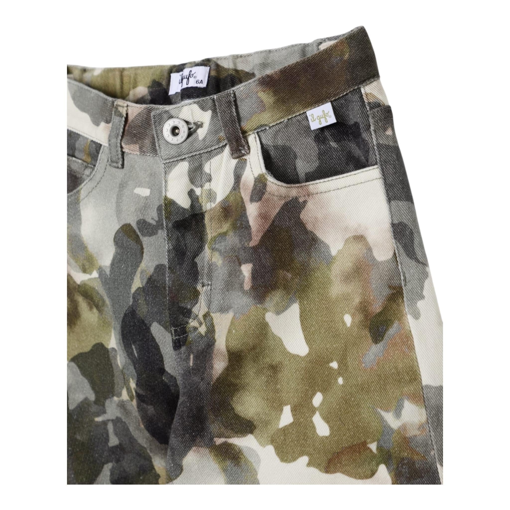 Il Gufo Pantalone Fantasia Militare per Bambino P25PL434C4140 VERDE IL GUFO 