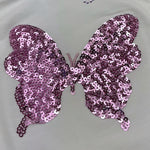 Liu Jo Canotta Tinta Unita Girocollo con Paillettes per Bambina KA5098 BIANCO LIU JO 