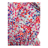 Philosophy Plain Dress With Light Blue Pattern For Girls