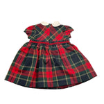 LALALU' abito tinta unita con fantasia scozze Rosso per Neonata VTL0012N ROSSO LALALU' 