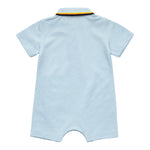 K-Way Pagliaccetto Mezza Manica Tinta Unita con Stampa per Neonato K71373W AZZURRO K-WAY 