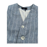 Manuel & Frank Gilet Tinta Unita con Fantasia per Bambino MF5193BX AZZURRO MANUEL & FRANK 