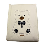 MINI BANDA coperta tinta unita con ricamo orso Bianco per Neonato 3A323 BIANCO MINI BANDA 