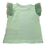 Liu Jo T-Shirt Girocollo Tinta Unita con Logo per Neonata K5GI18K6YW4 VERDE ACQUA LIU JO 