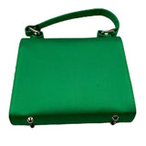 Mimisol Plain Bag With Green Embroidery For Girls
